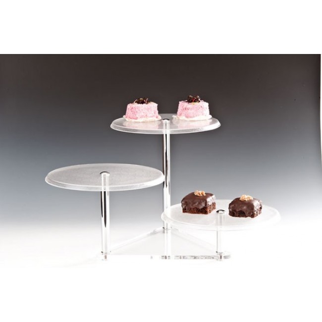 ZCP 045/P (1) POLYCARBONAT TEŞHİR STANDI Ø 30 X H: 15, 25, 35 CM