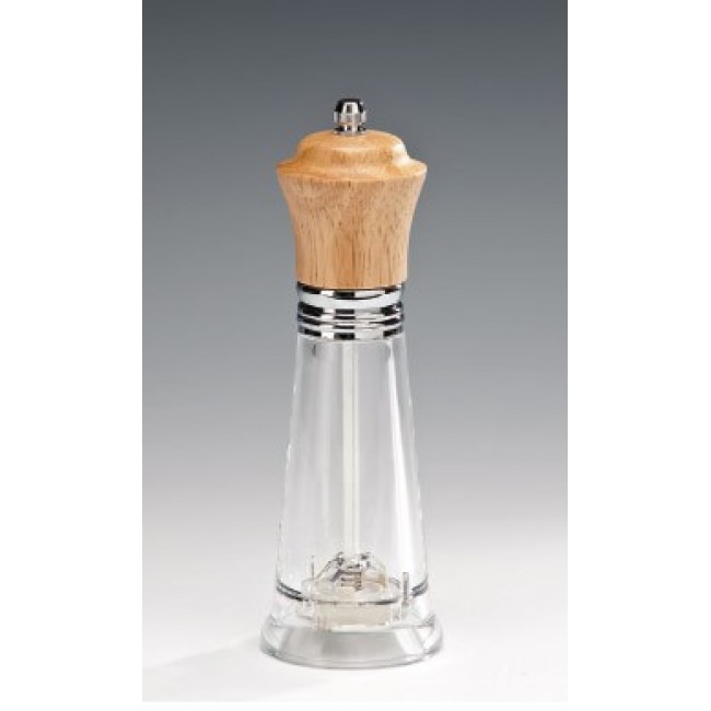 P019-08P AKRİLİK TUZ - KARABİBER DEĞİRMENİ -SERAMİK MEKANİZMALI 18,5 CM
