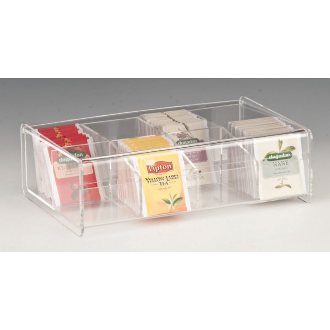 ZCP 339 POLYCARBONAT ÇAY STANDI / 8 GÖZLÜ 27,5 X 17 X H: 8,5 CM
