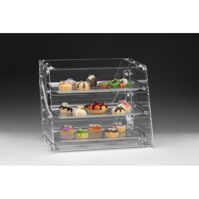 ZCP 845 POLYCARBONAT TEPSİLİ TEŞHİR STANDI 54*43 H:43 CM
