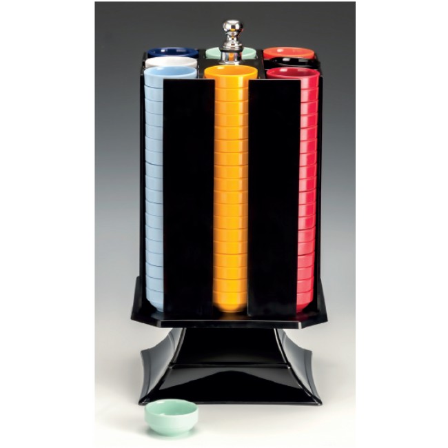 ZCP 477-2 POLYCARBONAT DÖNER SOSLUK REÇELLİK STANDI ( K 4000 MODEL 144 ADET SOSLUK ALMAKTADIR) ) 20 X 20 X H: 42 CM