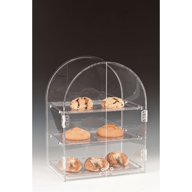ZCP 366 POLYCARBONAT TEPSİLİ TEŞHİR STANDI 34,5 X 24 X H: 45,5 CM