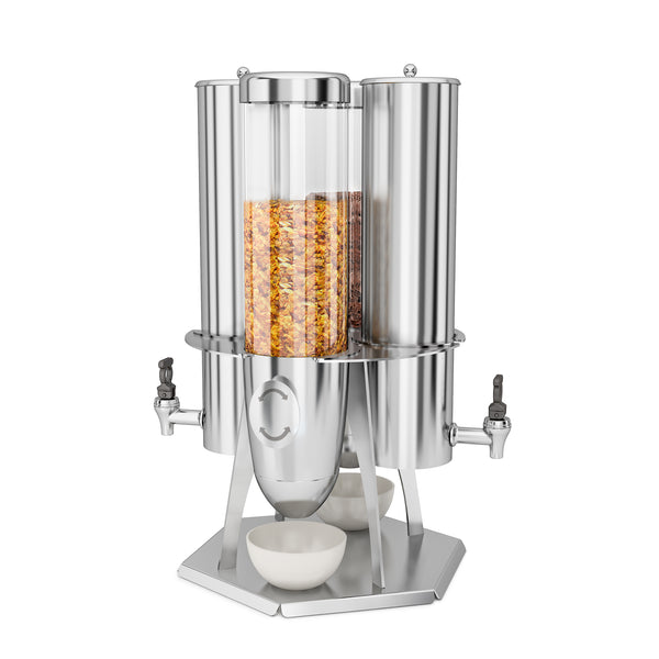 CORN FLAKES DİSPENSER VE SÜTLÜK HAZNELİ DÖNER MEKANİZMALI DÖRTLÜ