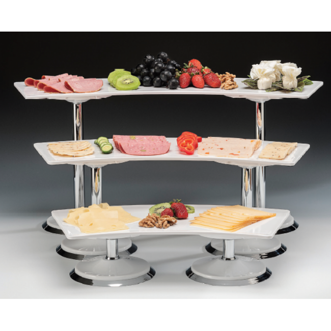 ZCP 648 MELAMİN TEPSİLİ TEŞHİR STANDI ( K 2014- 2015- 2016 ) 19 X 66 - 19 X 56 - 19 X 46 H: 30 CM