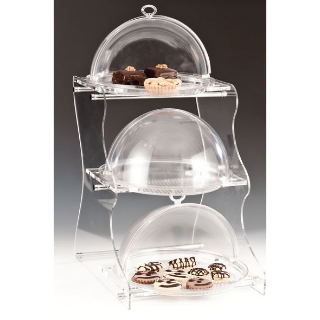 ZCP 406 POLYCARBONAT FANUSLU TEŞHİR STANDI 36 X 45 X H: 67 CM
