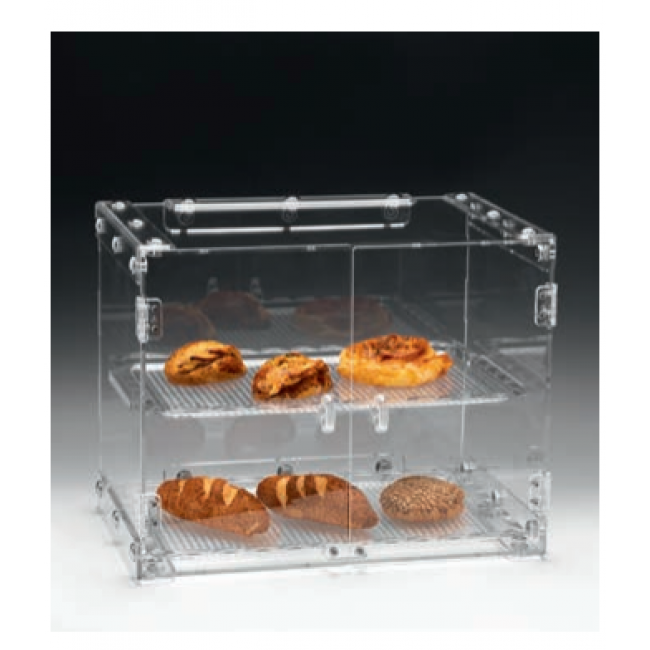 ZCP 263-2 POLYCARBONAT TEPSİLİ TEŞHİR STANDI 45 X 31 X H: 37 CM