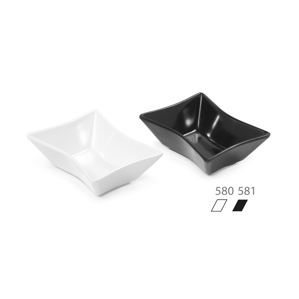 Melamin Rose Sunum Tabağı - Beyaz 10x7,8 cm