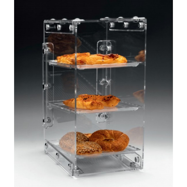 ZCP 815 POLYCARBONAT TEPSİLİ TEŞHİR STANDI 25 X 33 X H: 51 CM