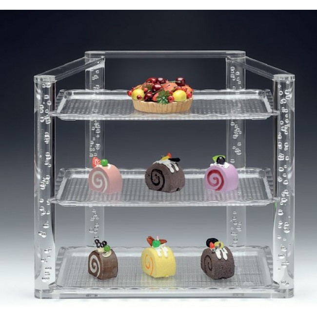 ZCP 674 POLYCARBONAT TEPSİLİ TEŞHİR STANDI 49 X 31 X H:42 CM