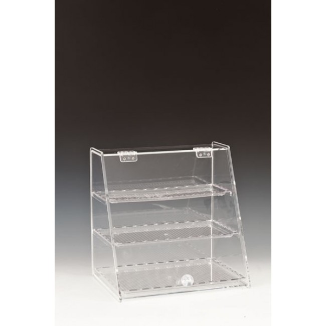 ZCP 340 POLYCARBONAT TEPSİLİ TEŞHİR STANDI 25 X 34 X H: 34 CM