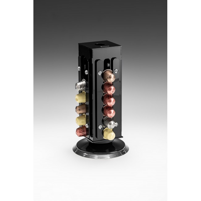ZCP 856 AKRİLİK DÖNER KAPSÜL KAHVE STANDI (29 KAPSÜL) 11*11 H:31 CM