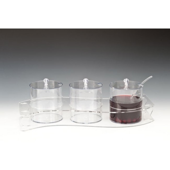 ZCP 122 POLYCARBONAT SOSLUK REÇELLİK STANDI / 2.1 LİTRE 60 X 20 X H: 15 CM