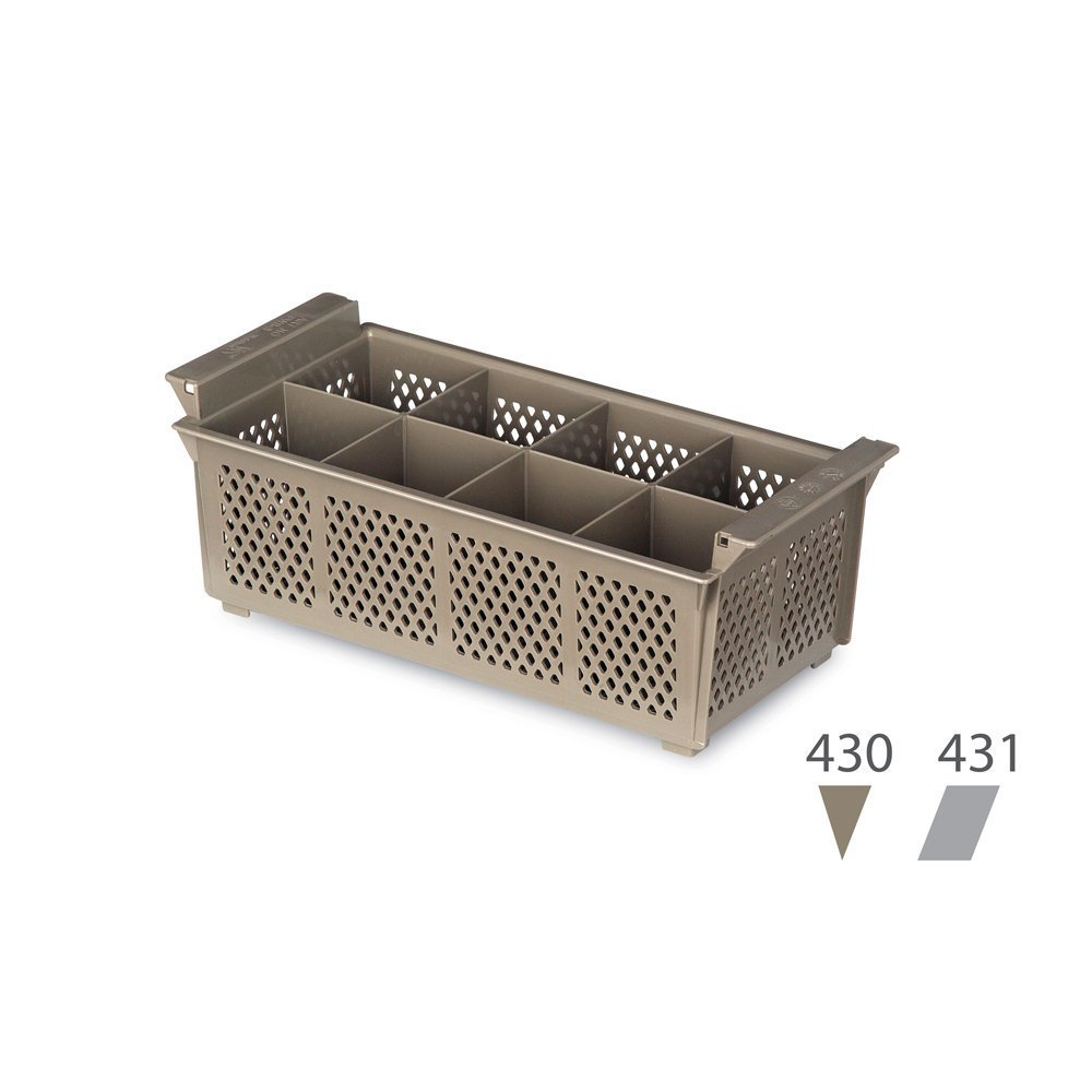 Çatal Kaşık Basketi (8 Bölmeli - Dik Model - Gri Renk