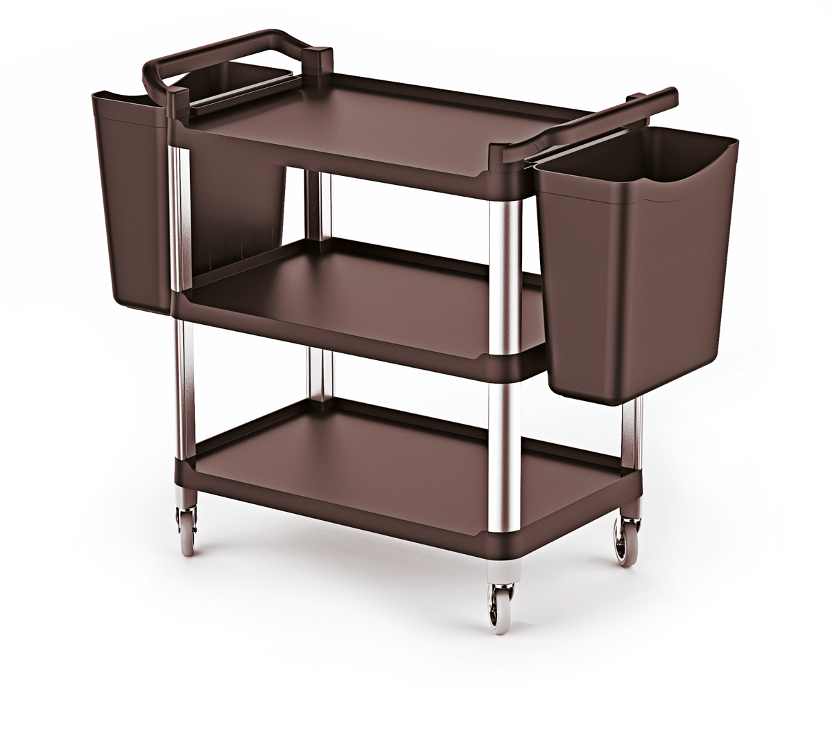 Plastport Çok Amaçlı Servis Arabası (Açık) - (Kahverengi)