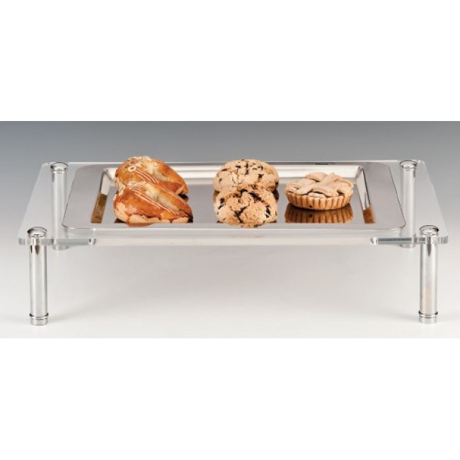 ZCP 029 ÇELİK TEPSİLİ TEŞHİR STANDI 18/10 55,5 X 35,5 X H: 12 CM
