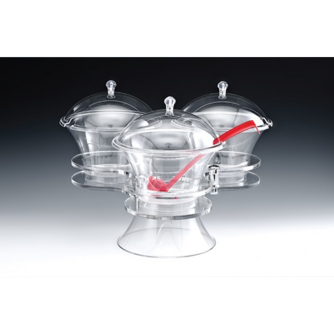 ZCP 478 POLYCARBONAT SOSLUK REÇELLİK STANDI / DÖNER 49 X 36 CM