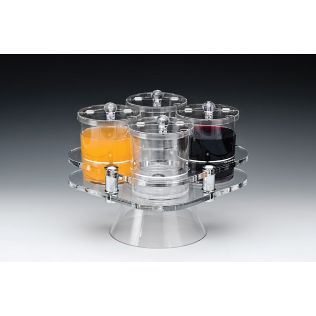 ZCP 525 POLYCARBONAT SOSLUK REÇELLİK, BAHARATLIK STANDI / DÖNER 0,75 LİTRE 27 X 27 X H: 23 CM