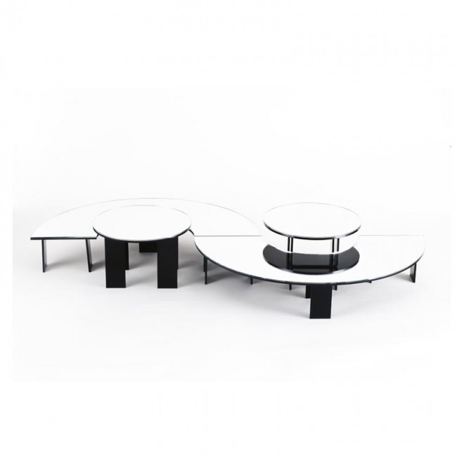 ZCP 397 AYNALI TEŞHİR STANDI /4 PARÇA 25XH:15,5 CM (2 ADET ) 60X30X H:10 CM ( 2 ADET )