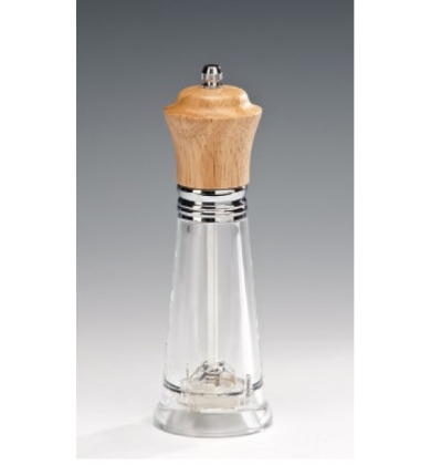 P019-08P AKRİLİK TUZ - KARABİBER DEĞİRMENİ -SERAMİK MEKANİZMALI 18,5 CM