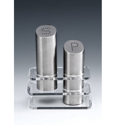 ZKC 1610-T AKRİLİK STANDLI TUZLUK - BİBERLİK TAKIMI H: 15 CM
