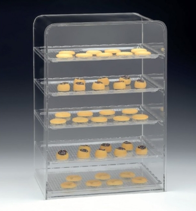 ZCP 677 POLYCARBONAT TEPSİLİ TEŞHİR STANDI 33,5 X 24 X H:49 CM