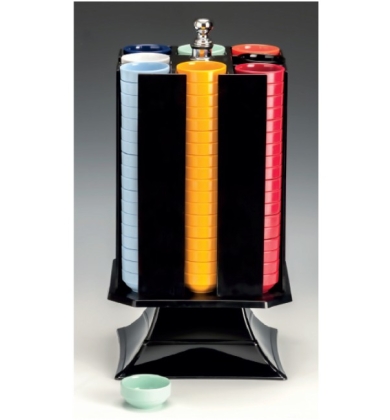 ZCP 477-2 POLYCARBONAT DÖNER SOSLUK REÇELLİK STANDI ( K 4000 MODEL 144 ADET SOSLUK ALMAKTADIR) ) 20 X 20 X H: 42 CM