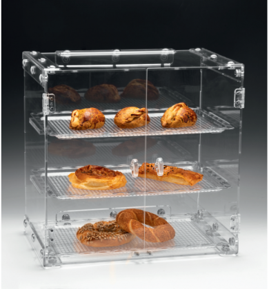 ZCP 263 POLYCARBONAT TEPSİLİ TEŞHİR STANDI 45 X 31 X H: 46 CM