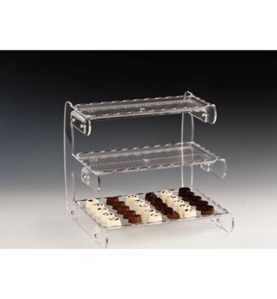 ZCP 309 POLYCARBONAT TEPSİLİ TEŞHİR STANDI 32 X 30 X H: 29 CM