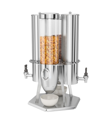 CORN FLAKES DİSPENSER VE SÜTLÜK HAZNELİ DÖNER MEKANİZMALI DÖRTLÜ