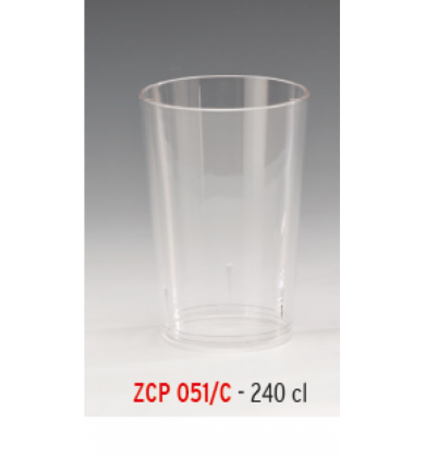 ZCP 051-C POLCARBONAT ŞEFFAF BARDAK 240 CL