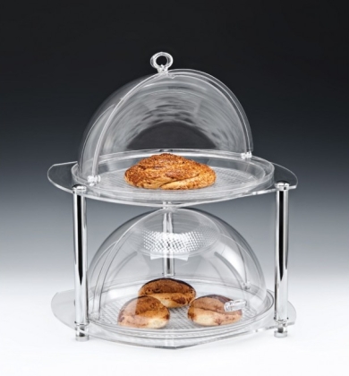 ZCP 486 POLYCARBONAT FANUSLU TEŞHİR STANDI / KÜÇÜK 38 X 39 X H: 44 CM