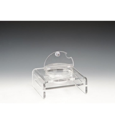 ZCP 286 CAM KASELİ POLYCARBONAT KAPAKLI TEŞHİR STANDI 21 X 19 CM / KASE (BOWL) Ø 14 CM