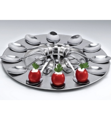 ZKC2798 TEPSİLİ HAVYAR KAŞIK TAKIMI