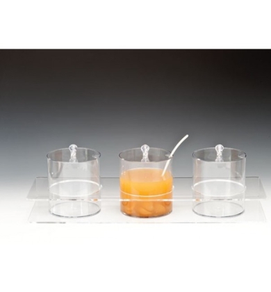 ZCP 088 POLYCARBONAT SOSLUK REÇELLİK STANDI / 2.1 LİTRE 21 X 60 X H: 18 CM