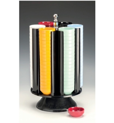 ZCP 097 ABS DÖNER SOSLUK REÇELLİK STANDI (K 5000 MODEL 108 ADET SOSLUK ALMAKTADIR ) Ø 30 X H: 46 CM
