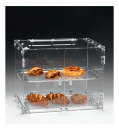 ZCP 263-2 POLYCARBONAT TEPSİLİ TEŞHİR STANDI 45 X 31 X H: 37 CM