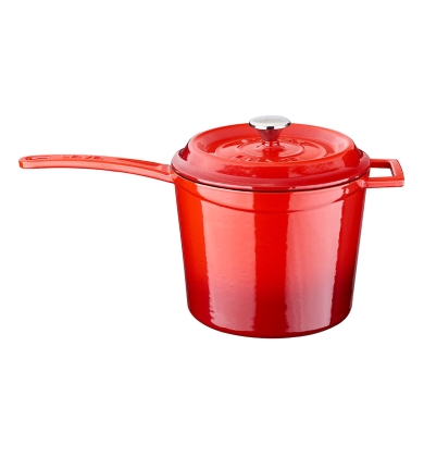 Lava Sos Tenceresi. Yuvarlak. Döküm Demir Trendy Kapak. Metal Tepe. Ø 18cm.