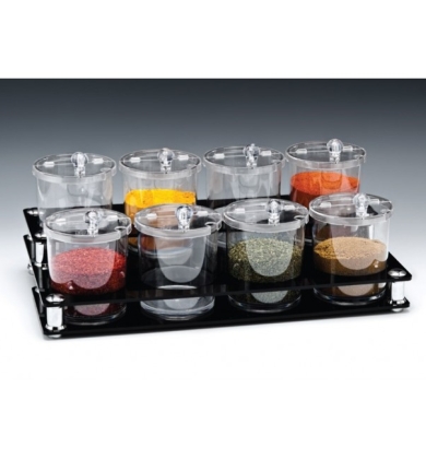 ZCP 527 POLYCARBONAT SOSLUK REÇELLİK, BAHARATLIK STANDI / 0,75 LİTRE 49 X 27 X H: 18 CM