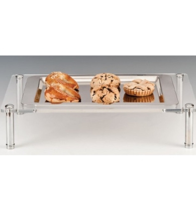 ZCP 029 ÇELİK TEPSİLİ TEŞHİR STANDI 18/10 55,5 X 35,5 X H: 12 CM