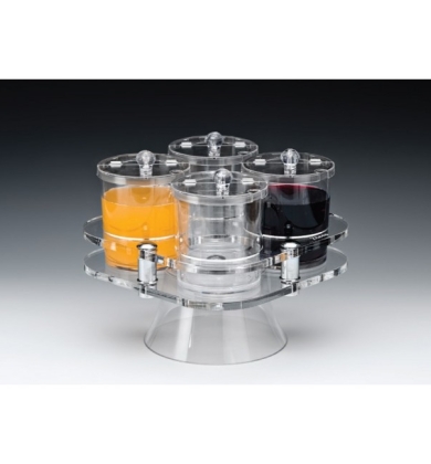 ZCP 525 POLYCARBONAT SOSLUK REÇELLİK, BAHARATLIK STANDI / DÖNER 0,75 LİTRE 27 X 27 X H: 23 CM