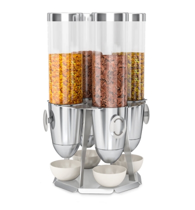 CORN FLAKES DİSPENSER DÖNER MEKANİZMALI DÖRTLÜ